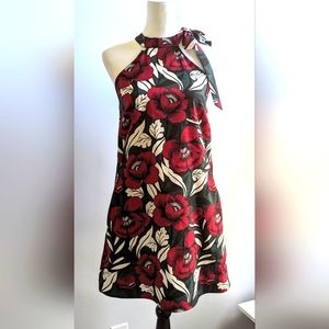 EUC...Lulu's Wild Orchid Red Floral Print Dress Size M